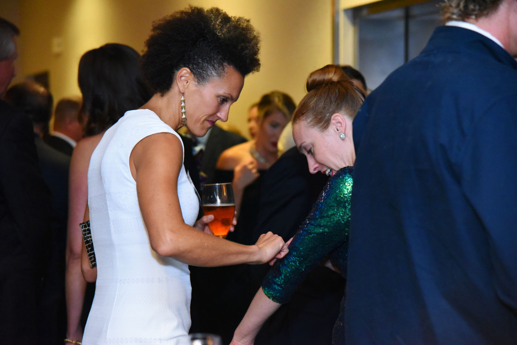Admiring the dress